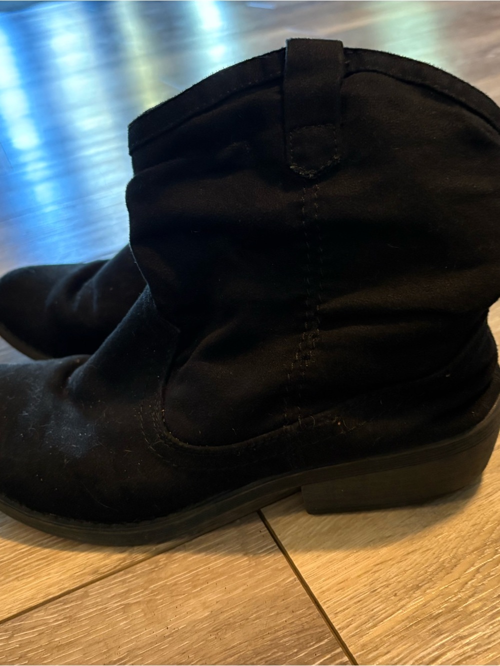 Black Kids Suede Ankle Boots